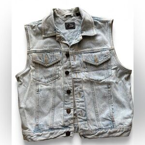 90s Lizwear Lightwash Denim Vest, Size Small